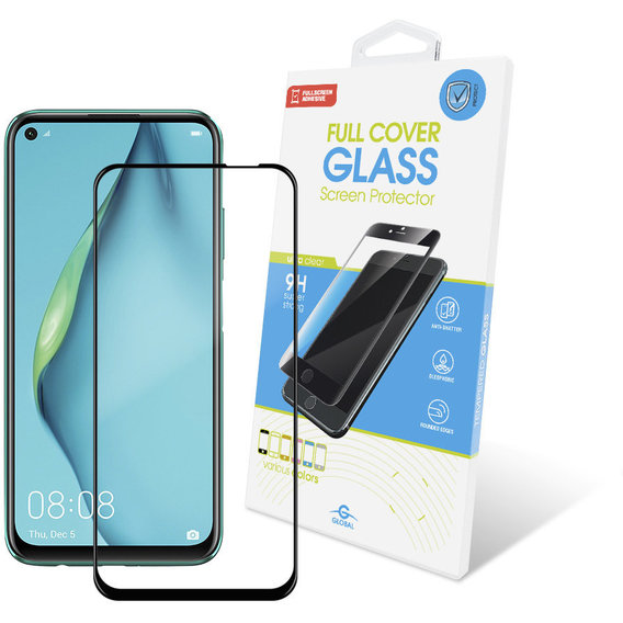 Аксессуар для смартфона Global Tempered Glass Full Glue Black for Huawei P40 Lite