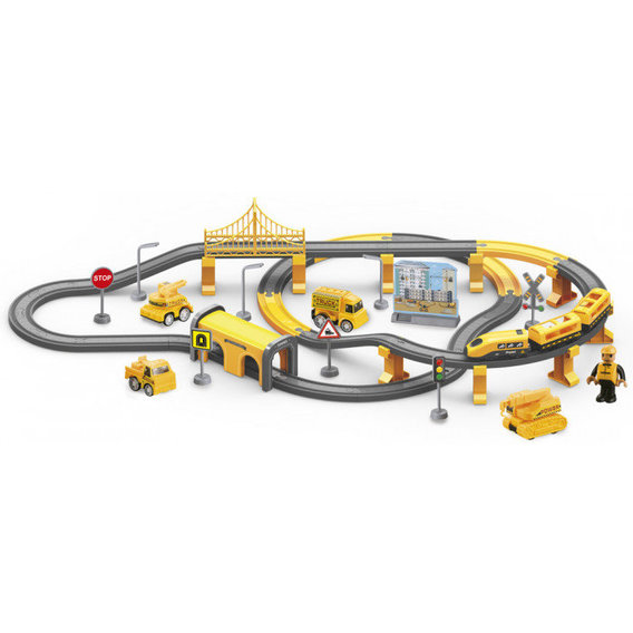 Игровой набор ZIPP Toys Городской экспресс электрическая железная дорога, 92 детали, желтый