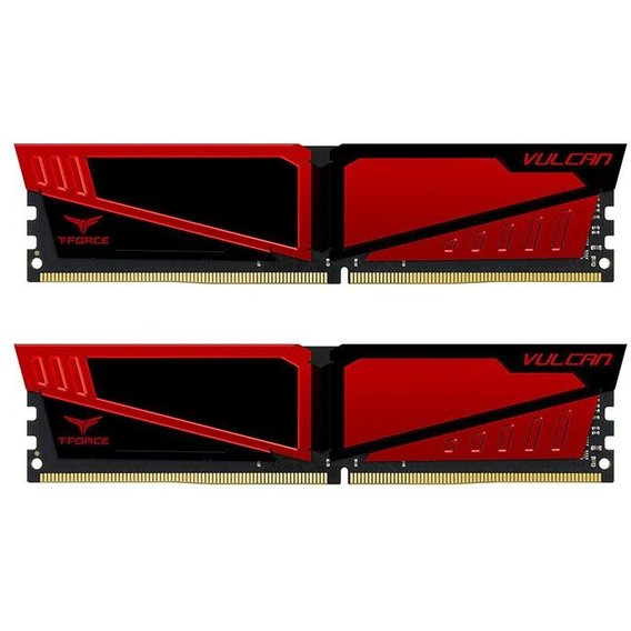 Team 16 GB (2x8GB) DDR4 2666 MHz T-Force Vulcan Red (TLRED416G2666HC15BDC01)