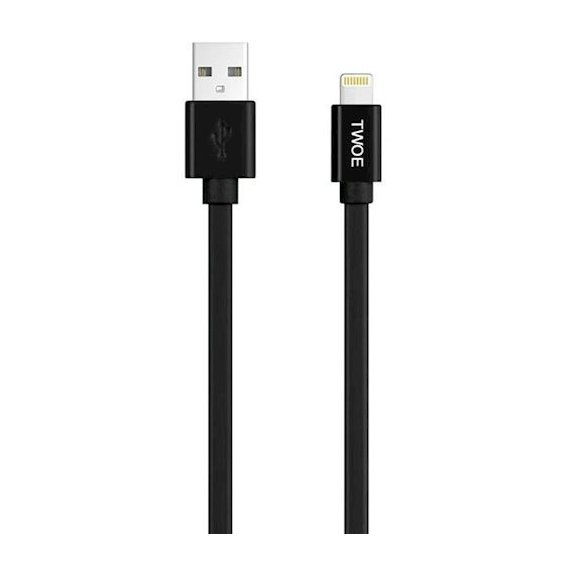 Кабель 2E USB Cable to Lightning Flat 1.5m Black (2E-CCMFI002-15B)