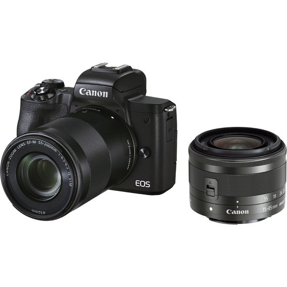 Canon EOS M50 Mark II kit (15-45mm + 55-200mm) IS STM Black (4728C041) UA