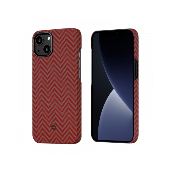 Аксессуар для iPhone Pitaka MagEZ Case 2 Herringbone Red/Orange (KI1307) for iPhone 13 mini