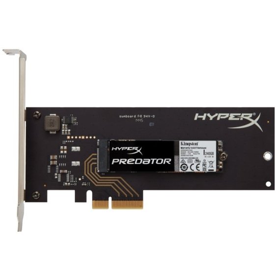 Kingston SSD PCI-Express 2.0 (x4) 240GB HyperX Predator with adapter (SHPM2280P2H/240G)