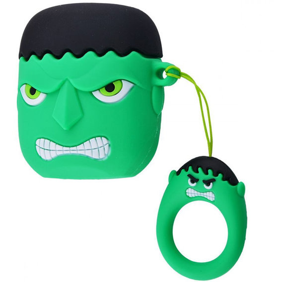 Чехол для наушников TPU Case Marvel & DC Hulk Green for Apple AirPods