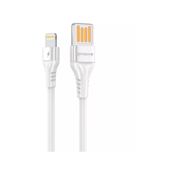 Кабель Proove USB Cable to Lightning Double Way Silicone 2.4A 1m White (CCDS20001102)