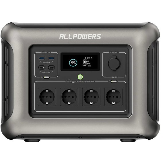 Зарядная станция Allpowers R1500 1152Wh 1800W LiFeP04 Grey