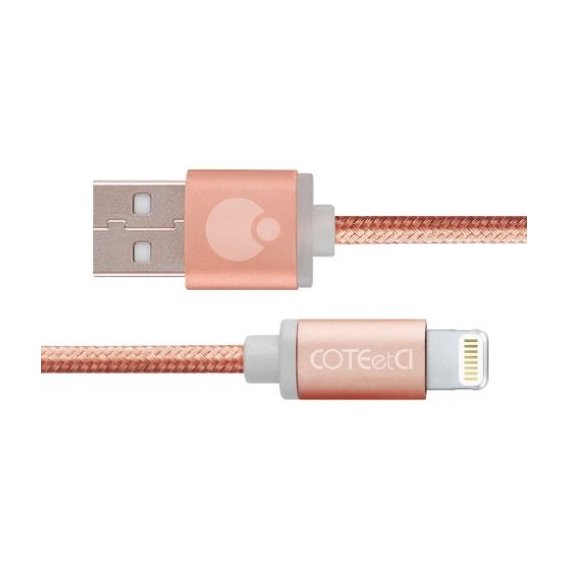 Кабель COTEetCI USB Cable to Lightning M30i 1.2m Rose Gold (CS2127-1.2M-MRG)