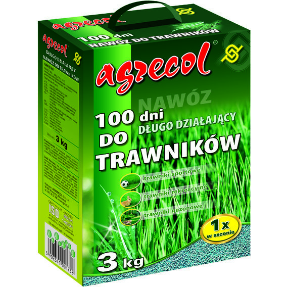 Удобрение Agrecol 100 дней для газона, 3кг (176)