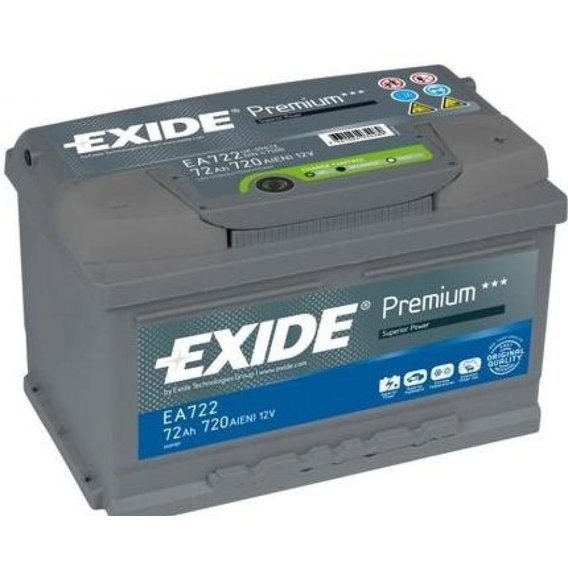 Автомобильный аккумулятор EXIDE 6СТ-72 АзЕ PREMIUM EA722