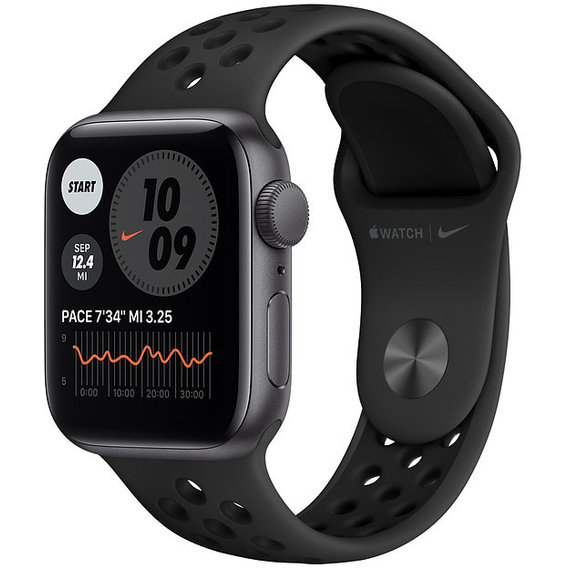 Apple Watch Nike SE 40mm GPS Space Gray Aluminum Case with Anthracite/Black Nike Sport Band (MYYF2, MKQ33)