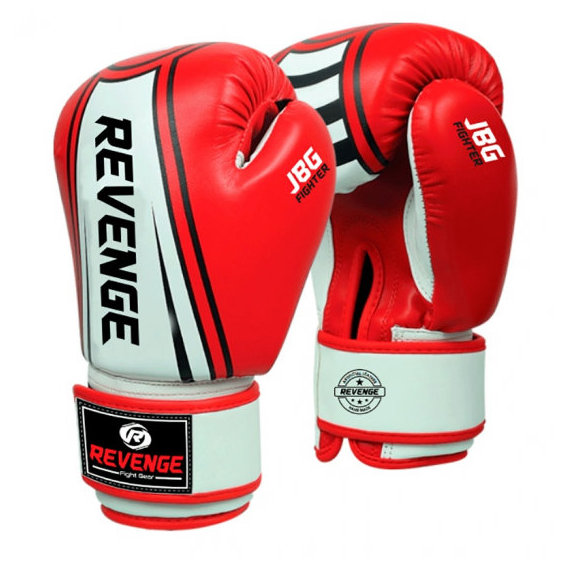 Детские боксерские рукавицы Revenge Красно-белые EV-10-1223-6 унц