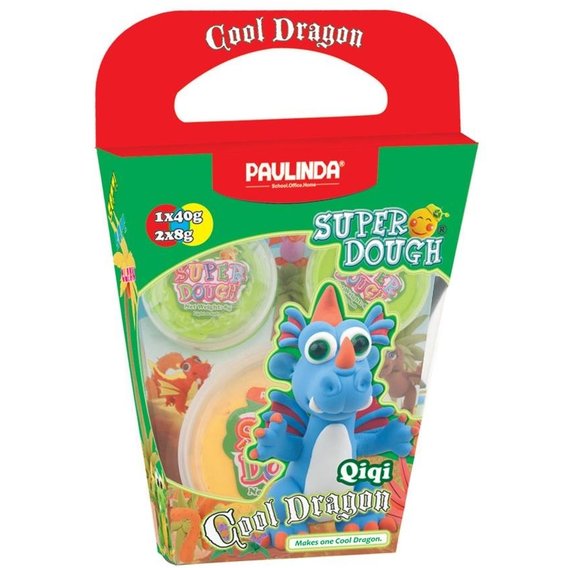 Масса для лепки Paulinda Super Dough Cool Dragon Дракон голубой (PL-081378-14)