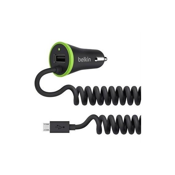 Зарядное устройство Belkin USB Car Charger BoostUp USB 3.4A with microUSB Cable Black (F8M890bt04-BLK)