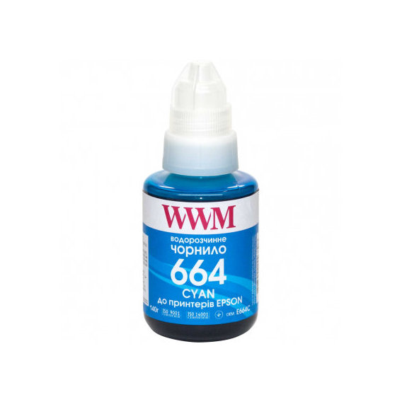 Чернила WWM Epson L110/L210/L300 140г Cyan (E664C)