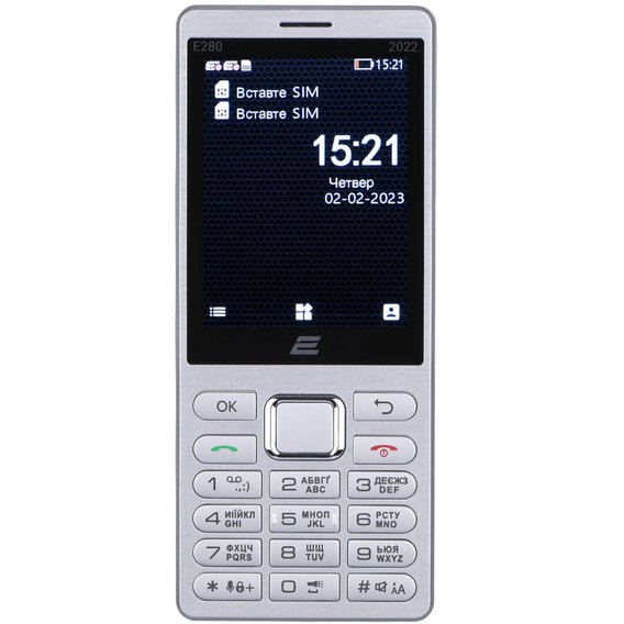 Мобільний телефон 2E E280 2022 Silver