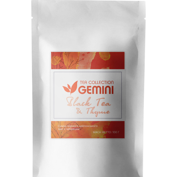 Чай Gemini Tea Collection черный с чабрецом 100 г (5000000004195)