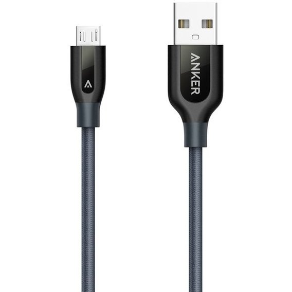 Кабель ANKER USB Cable to microUSB Powerline+ V3 90cm Grey (A8142HA1)