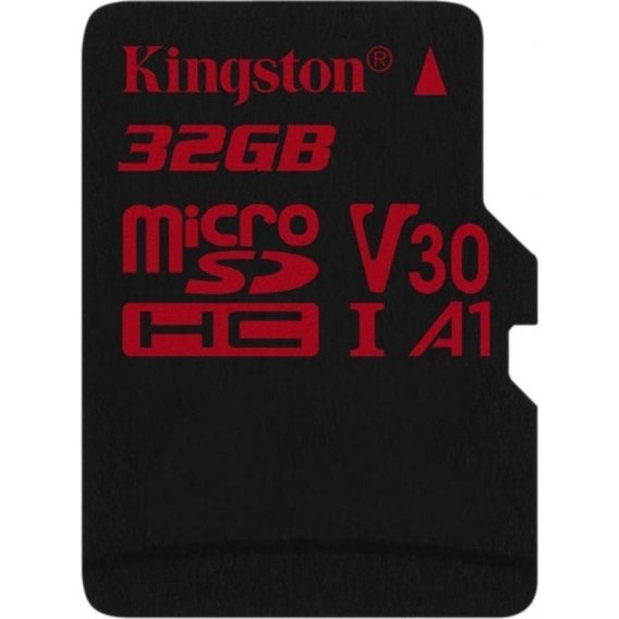 Карта памяти Kingston 32GB microSDHC Class 10 UHS-I U3 V30 A1 (SDCR/32GBSP)