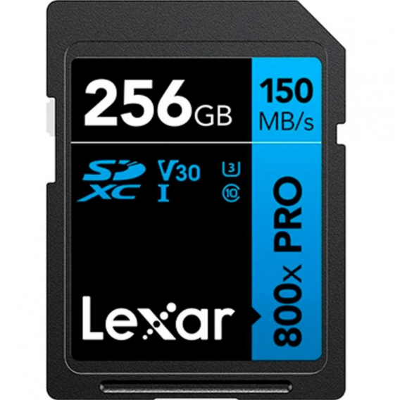 Карта памяти Lexar 256GB SDXC Class 10 UHS-I U3 V30 High Performance 800x Pro (LSD0800P256G-BNNNG)