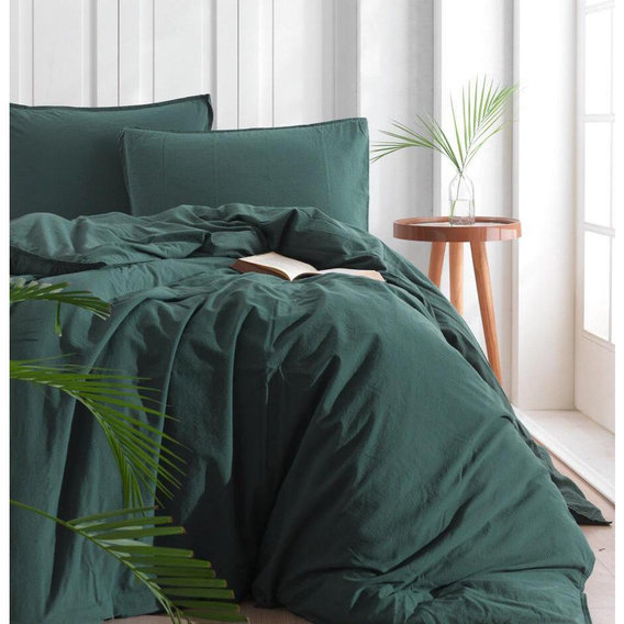 Комплект постельного белья SoundSleep Stonewash dark green зеленый (92847002)