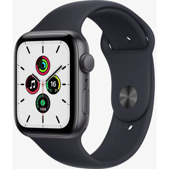 Apple Watch SE 44mm GPS Space Gray Aluminum Case with Midnight Sport Band (MKQ63)