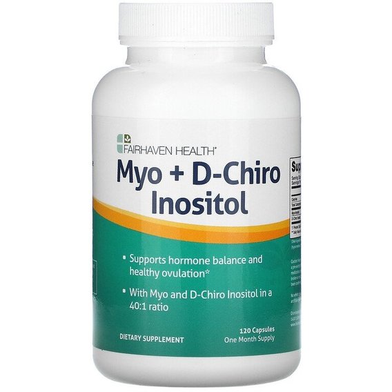 Fairhaven Health Myo + D-Chiro Inositol Мио-инозитол + D-хиро инозитол 120 капсул
