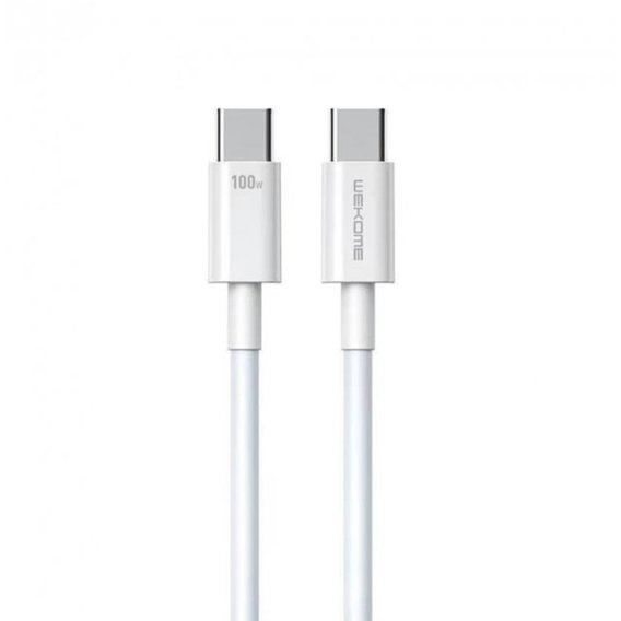 Кабель WK Cable USB-C to USB-C Super Fast Charging Cable PD 100W White (WDC-182)
