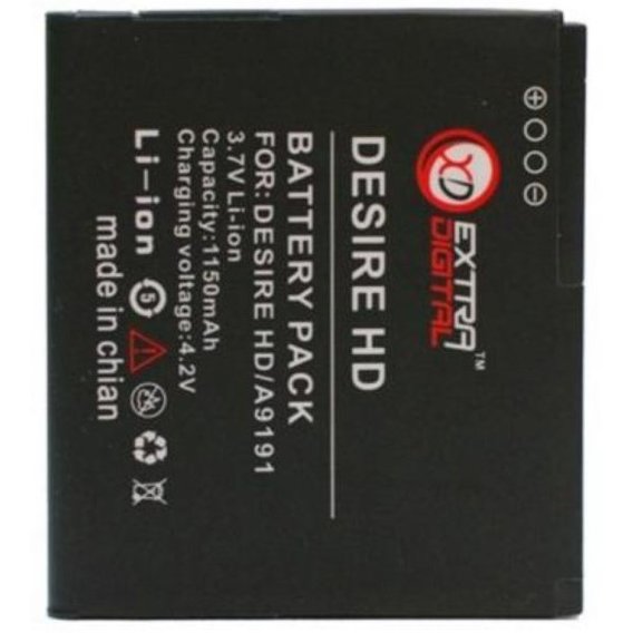 Аккумулятор Аккумулятор ExtraDigital for HTC Desire HD (1150 mAh) - BMH6201