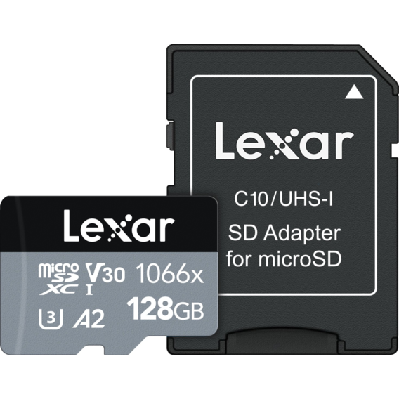 Карта памяти Lexar 128GB microSDXC Class 10 UHS-I U3 V30 A2 Professional 1066x + adapter (LMS1066128G-BNANG)