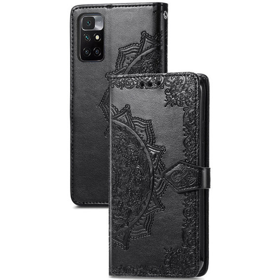 Аксессуар для смартфона Mobile Case Book Cover Art Leather Black for Xiaomi Redmi Note 11 4G / Redmi 10