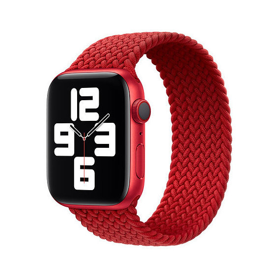 Аксессуар для Watch Apple Braided Solo Loop (PRODUCT) RED Size 7 (MY902) for Apple Watch 42/44mm