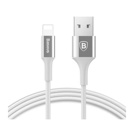 Кабель Baseus USB Cable to Lightning Shining Jet Metal 1m Silver (CALSY-0S)
