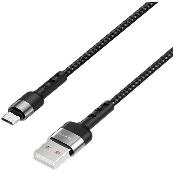 Кабель Borofone USB Cable to Micro USB Advantage 1m Black (BX34)