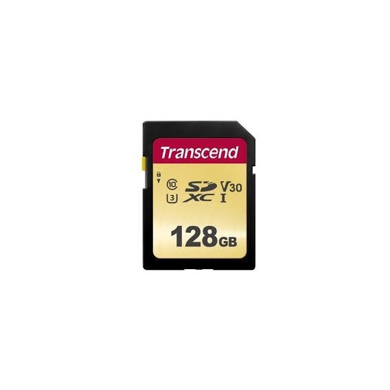 Карта памяти Transcend 128GB SDXC Class 10 UHS-I U3 V30 (TS128GSDC500S)