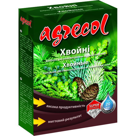 Удобрение Agrecol для хвойных от пожелтения хвои 0.25кг (30108)