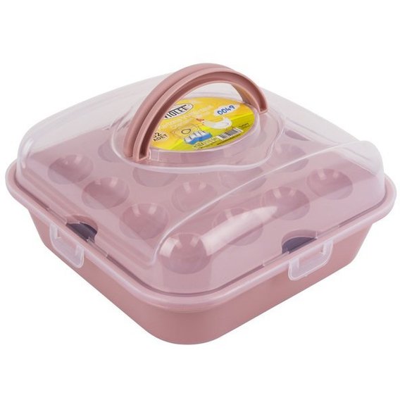 Емкость для хранения Violet House 0049 Pink для яиц 32 розовый (0049 Pink д/яиц 32)