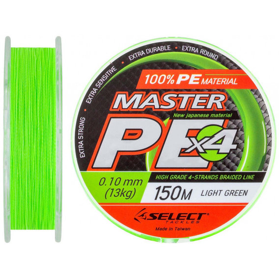 Шнур Select Master PE 150m (салат.) 0.10мм 13кг (1870.01.51)