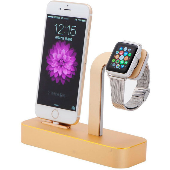Аксессуар для Watch COTEetCI Base5 Dock Stand Gold (CS2095-CEG) for Apple iPhone and Apple Watch