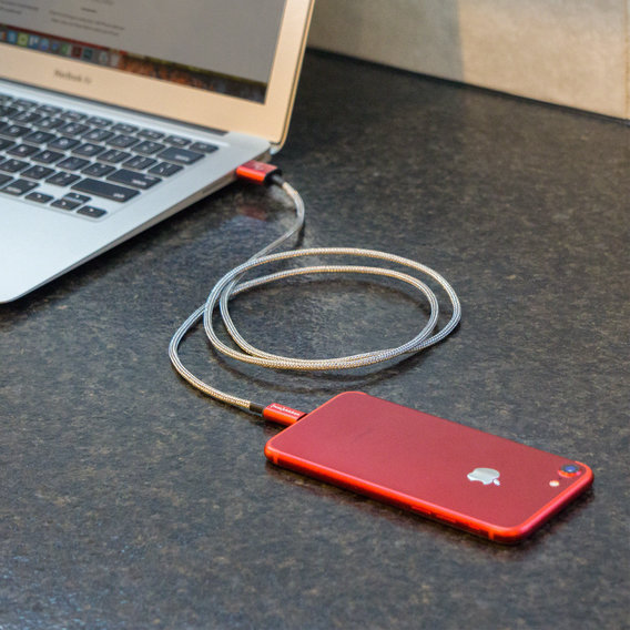 Кабель FuseChicken USB Cable to Lightning Armour Charge 1m Red (SBC1A-100) Пожизненная Гарантия от Производителя