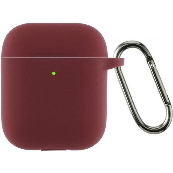 Чехол ArmorStandart Ultrathin Silicone Case With Hook Burgundy (ARM59680) for Apple AirPods 2