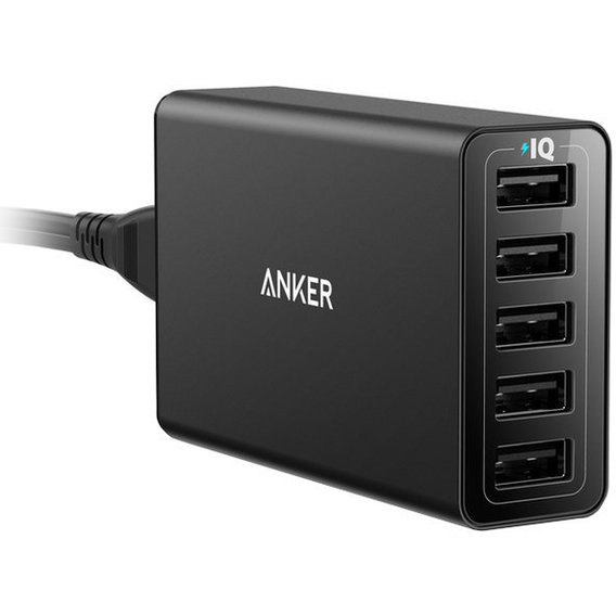 Зарядное устройство ANKER PowerPort 5 40W 5xUSB V3 Black (A2124L22/A2124L12)
