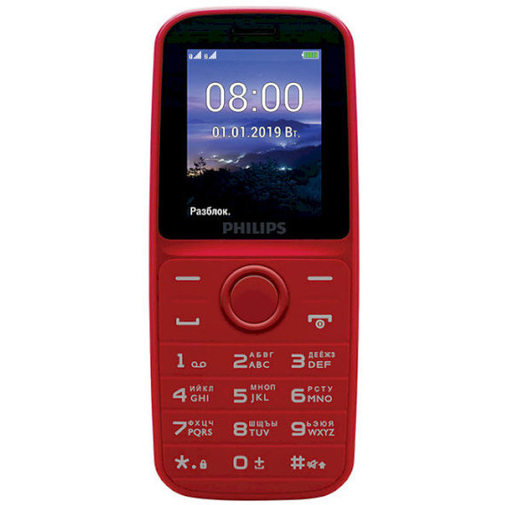 Мобильный телефон Philips Xenium E109 Red (UA UCRF)