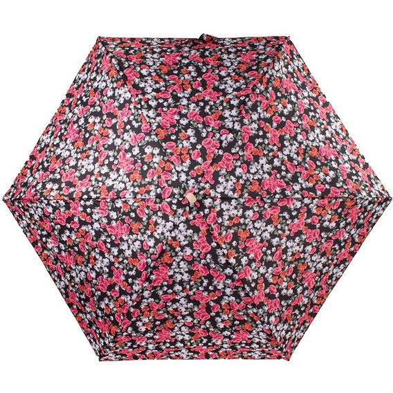 Зонт женский механический Fulton черный (FULL501-Floral-Cluster)