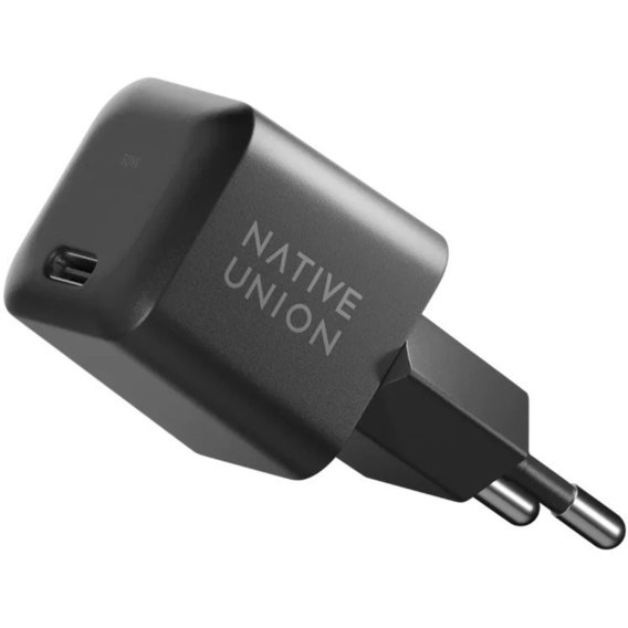 Зарядний пристрій Native Union USB-C Wall Charger GaN 30W Black (FAST-PD30-2-BLK-EU)
