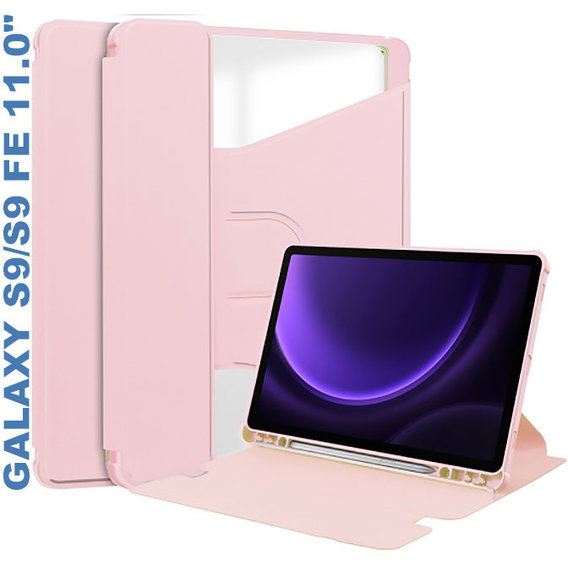 Аксессуар для планшетных ПК BeCover Case Rotatable Pink for Samsung X710 Galaxy Tab S9 / X510/X516B Galaxy Tab S9 FE (710436)