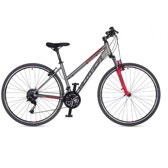 Велосипед Велосипед AUTHOR (2023) Integra 28", рама 17", серебристый/красный (2023151)