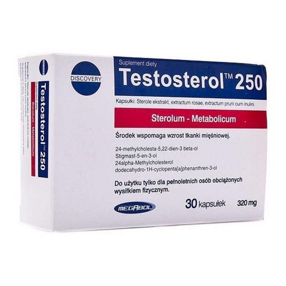 Бустер тестостерона Megabol Testosterol 250 mg / 30 caps / 30 serving