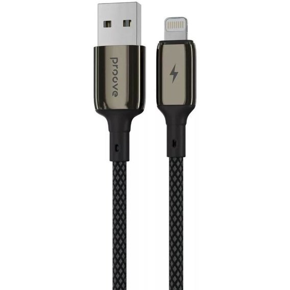 Кабель Proove USB Cable to Lightning Dense Metal 2.4A 1m Black (CCDM20001101)