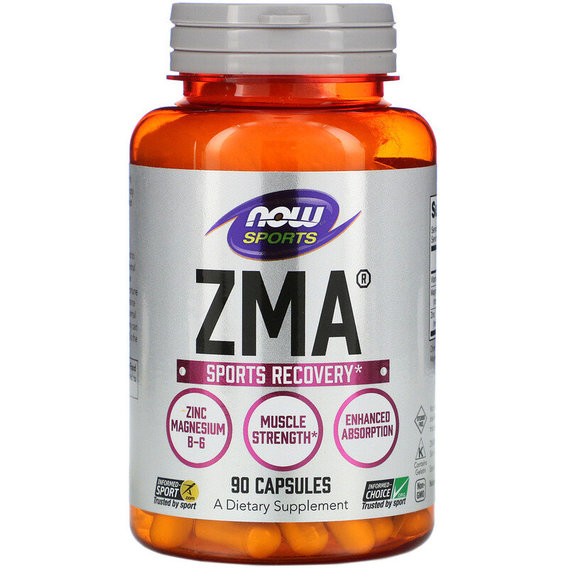 Бустер тестостерона ZMA 90 капсул, Now Foods Sports, бустер тестостерона