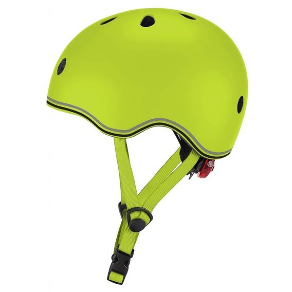 Шлем защитный детский GLOBBER EVO LIGHTS, пастельный зеленый, с фонариком, 45-51см (XXS/XS)